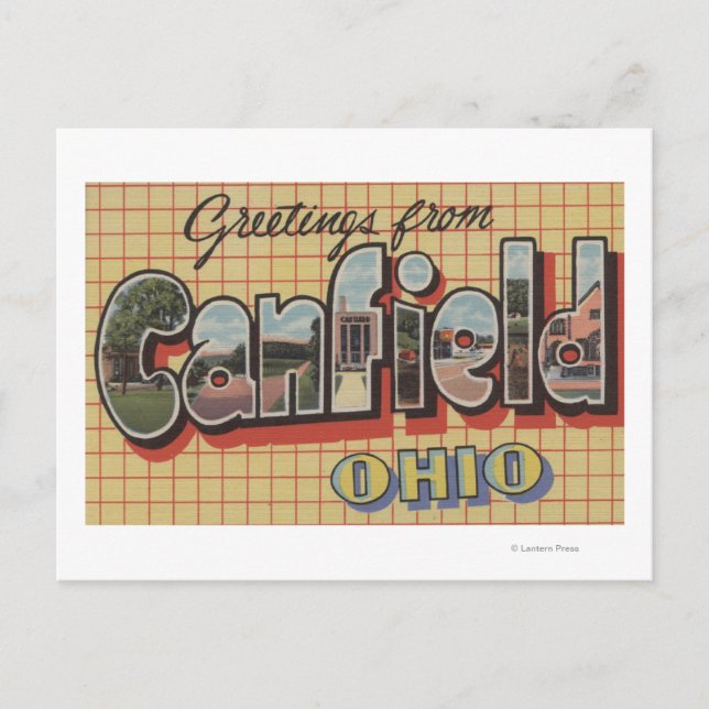 Canfield, Ohio - Large Letter Scenes Postcard (Front)