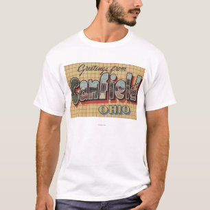 Canfield, Ohio - Large Letter Scenes T-Shirt