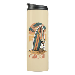 Canggu Sunset Surf – Vintage Tropical Beach Vibes Thermal Tumbler