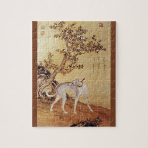 Cangshuiqiu 苍水虬 ~ Greyhound ~Giuseppe Castiglione~ Jigsaw Puzzle