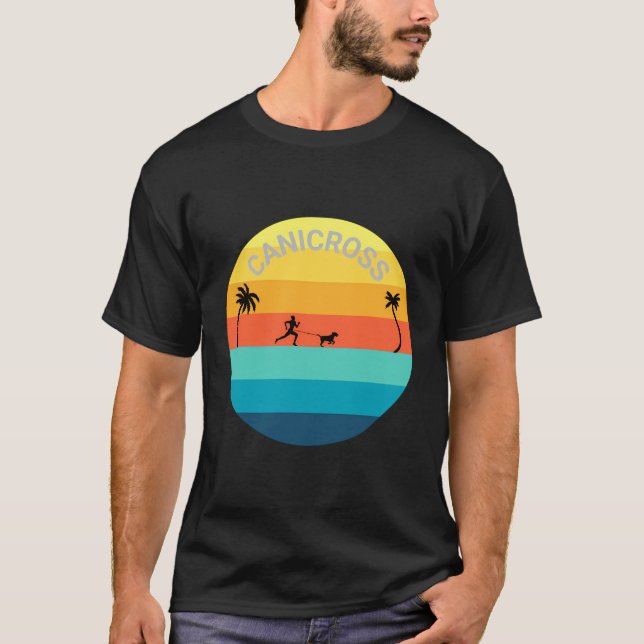 Canicross Sunset Dog Sport Teamsport T-Shirt (Front)