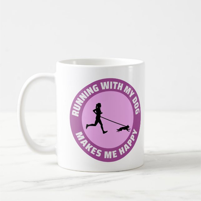 Canicross Trail Running Runner Dog Sport Outdoor Coffee Mug (Left)