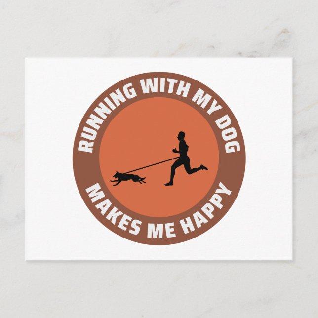 Canicross Trail Running Runner Dog Sport Outdoor Postcard (Front)