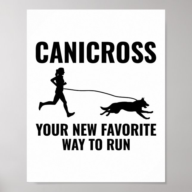 Canicross Trail Running Runner Dog Sport Outdoor Poster (Front)
