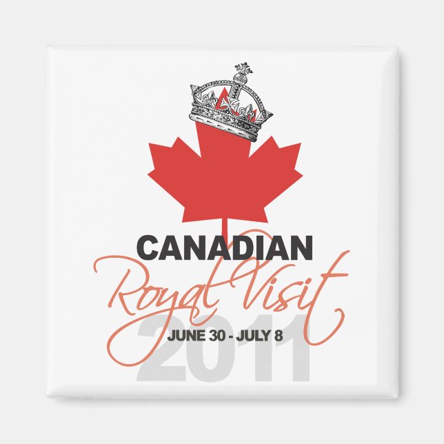 Canidian Royal Visit - William & Kate Wedding Magnet (Front)
