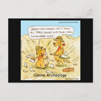Canine Archeologists Fantastic Dig Funny Postcard