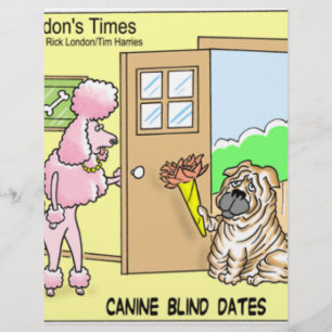 Canine Blind Dates Funny Dog Cartoon Gifts & Tees Flyer
