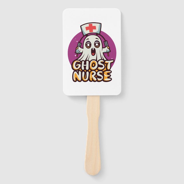Canine Care on Halloween One Spooky Nurse Dog   Hand Fan (Front)