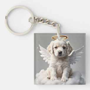 " CANINE CHERUB " KEY RING