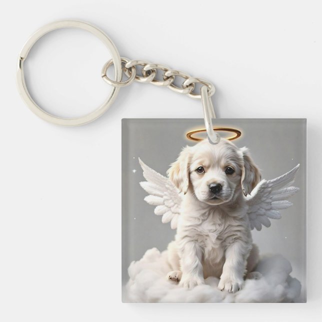 " CANINE CHERUB " KEY RING (Front)