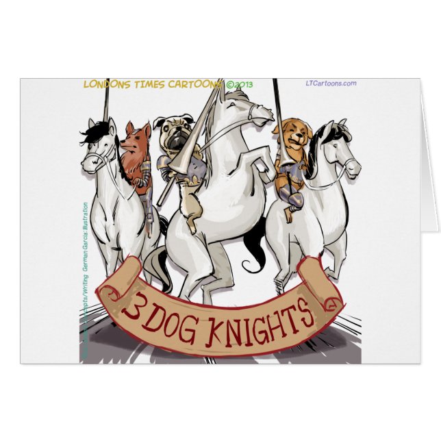Canine Chivalry Funny Cartoon (Front Horizontal)