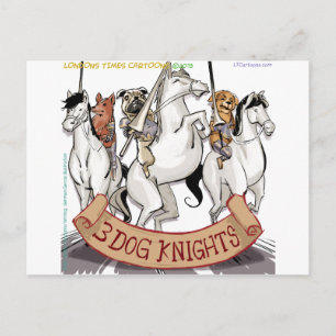 Canine Chivalry Funny Cartoon Postcard