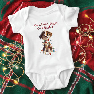 Canine Christmas Chaos Coordinator Baby Bodysuit