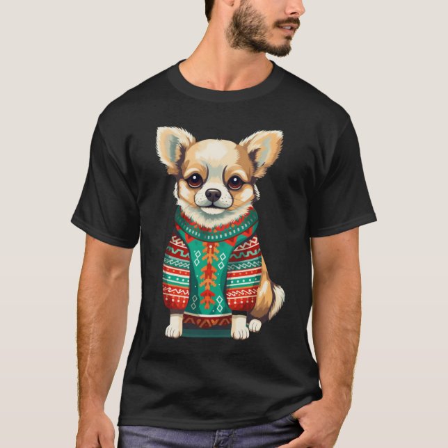 Canine Christmas Fashion Fun T-Shirt (Front)