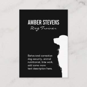 Canine close-up   Dog Training (black) Business Card