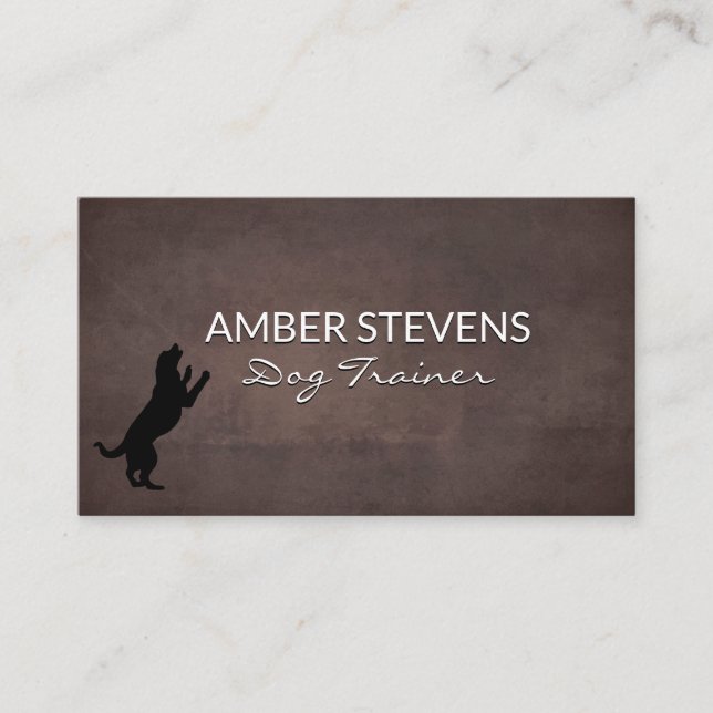 Canine close-up | Dog Training  | Dog Icon Business Card (Front)