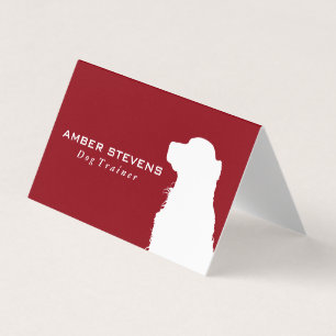 Canine close-up   Dog Training (red) Business Card