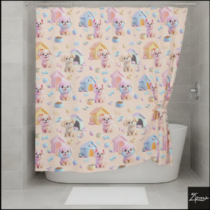 Canine Cuddle Shower Curtain