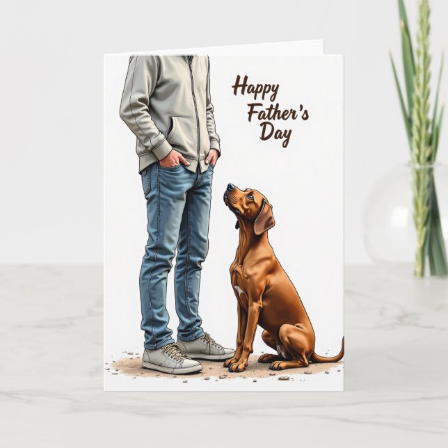 Canine Devotion Fathers Day Card (Front)