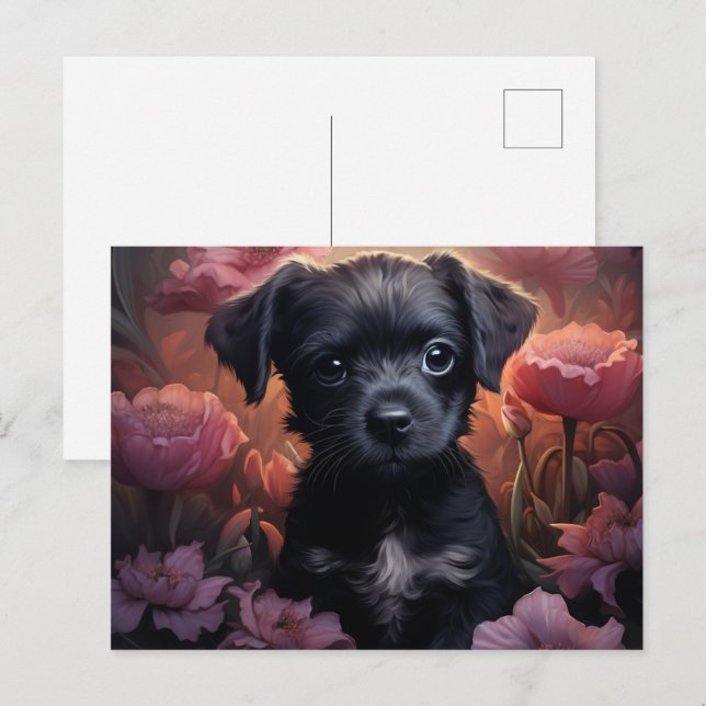 Canine Flower Postcard (Front/Back)