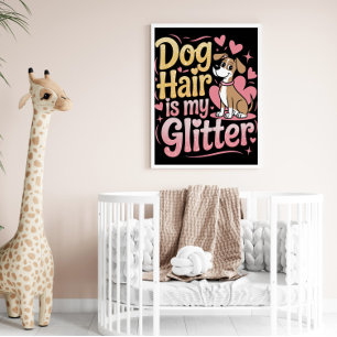 Canine Fur Sparkle Fashion Poster