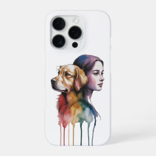 Canine Golden Retriever Watercolor - Female iPhone 16 Pro Case