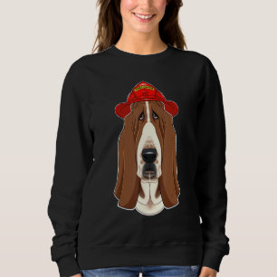 Canine Handler I Fireman Dog I Firefighter Basset Sweatshirt