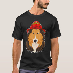 Canine Handler I Fireman Dog I Firefighter Collie T-Shirt