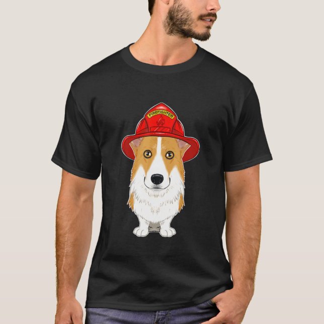 Canine Handler I Fireman Dog I Firefighter Welsh C T-Shirt (Front)