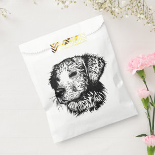 Canine Head Sketch  Favour Bags