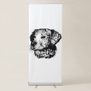 Canine Head Sketch Retractable Banner