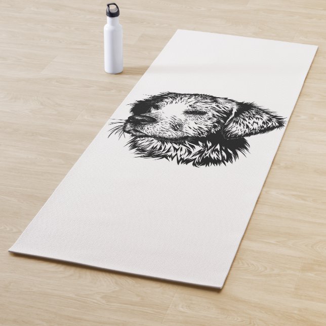 Canine Head Sketch  Yoga Mat (In Situ)