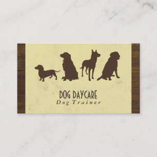 Canine Pack Dog Training (wood & fabric) Business Card