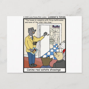 Canine Real Estate Sales Funny Gifts & Tees Postcard