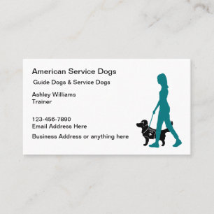 Canine Service And Guide Dog Theme Business Card
