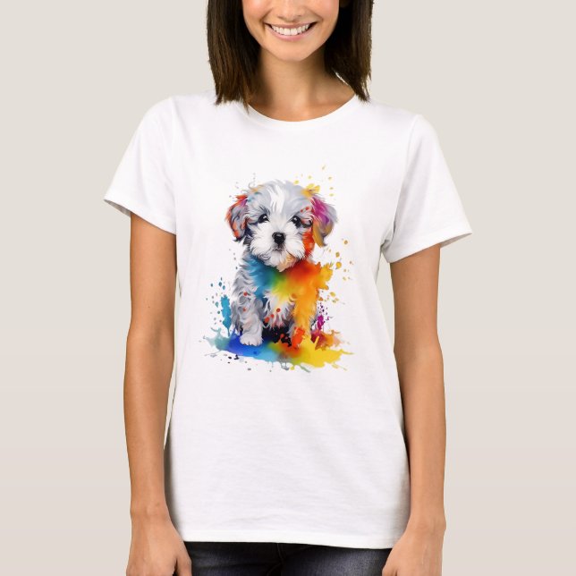 Canine Splash, sweet dog T-Shirt (Front)