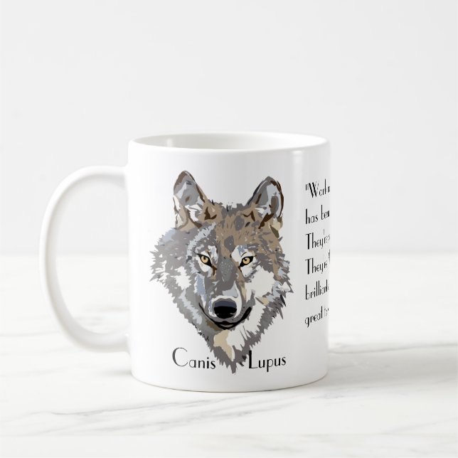 Canis Lupus 2 Coffee Mug (Left)