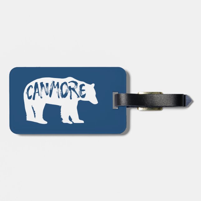 Canmore Alberta Bear Luggage Tag (Back Horizontal)