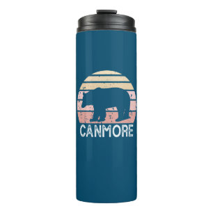 Canmore Alberta Retro Bear Thermal Tumbler