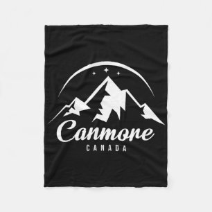 Canmore Canada Ski Resort Skiing Snowboarding Fleece Blanket