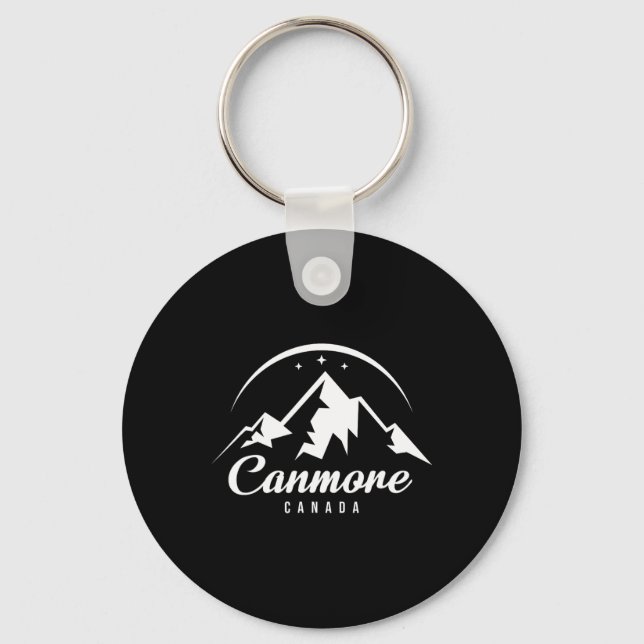 Canmore Canada Ski Resort Skiing Snowboarding  Key Ring (Front)