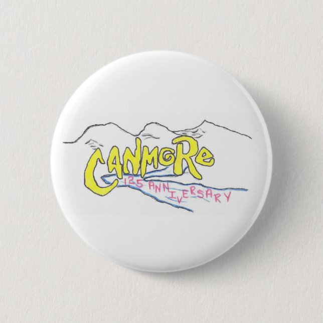 canmore logo 6 cm round badge (Front)
