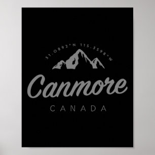 Canmore Mountain Vacation Skiing Canada Poster