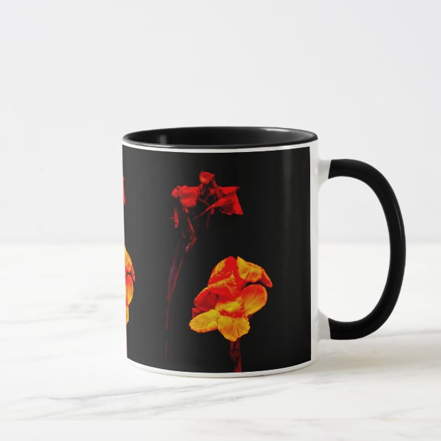 Canna Lilies on Black Mug (Right)