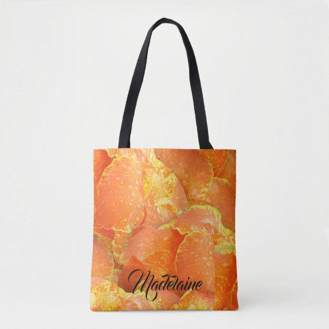Canna Lilies personalised tote bag (Front)