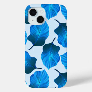 Canna Tropicanna Tropical Leaves in Blue iPhone 15 Case