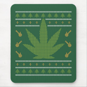 Cannabis Ugly Sweater Mouse Mat
