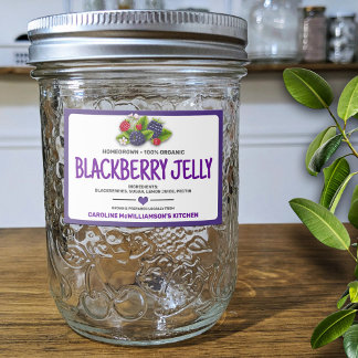 Canned Blackberries Food Label