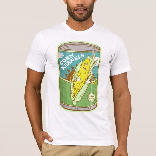 Canned corn Tinned cord T-Shirt (Front)