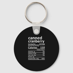 Canned Cranberry Nutrition Thanksgiving Food Facts Key Ring